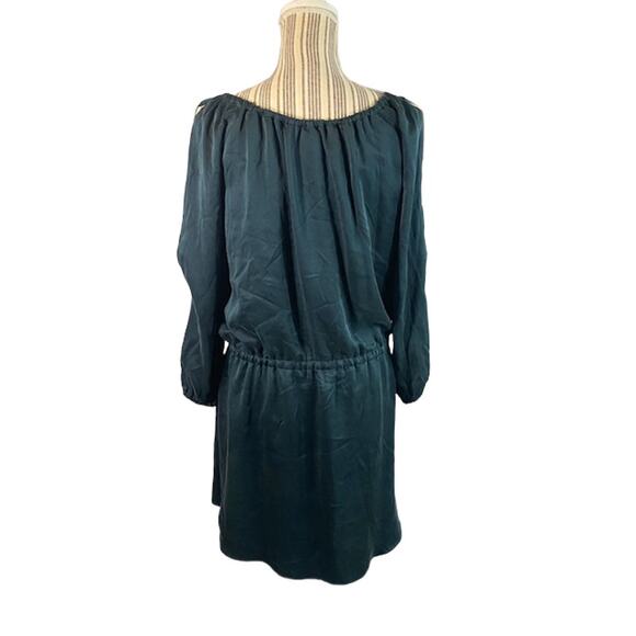 Chaser Emerald Green Cold Shoulder Slit Sleeves Dress Women SZ M - Picture 2 of 10